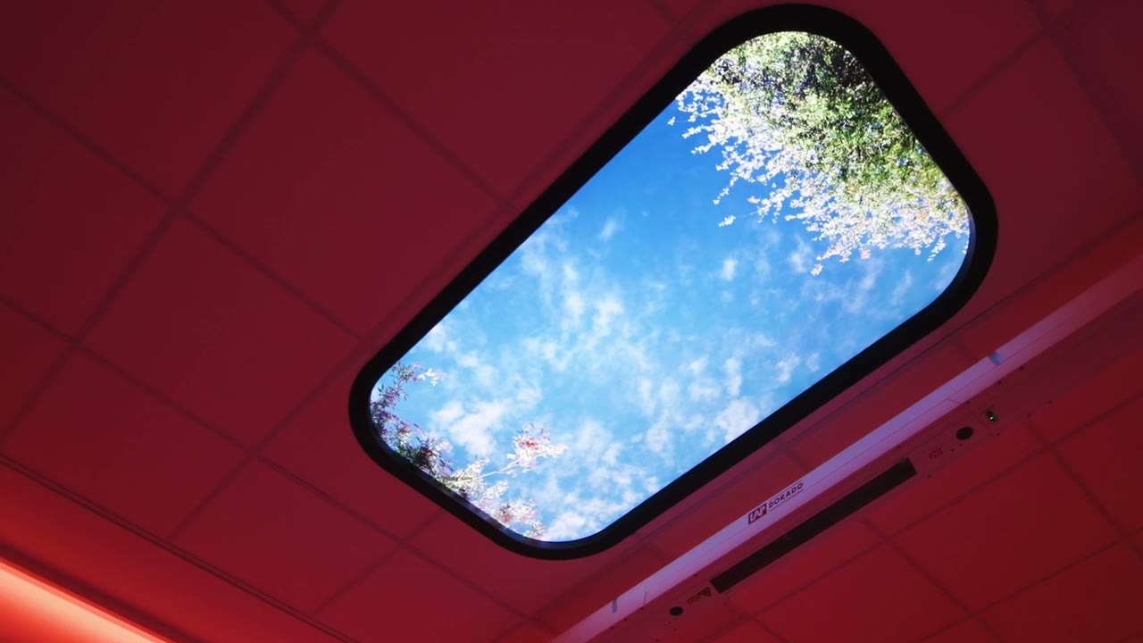 Illuminated Sky Inside ceiling panels at GenesisCare